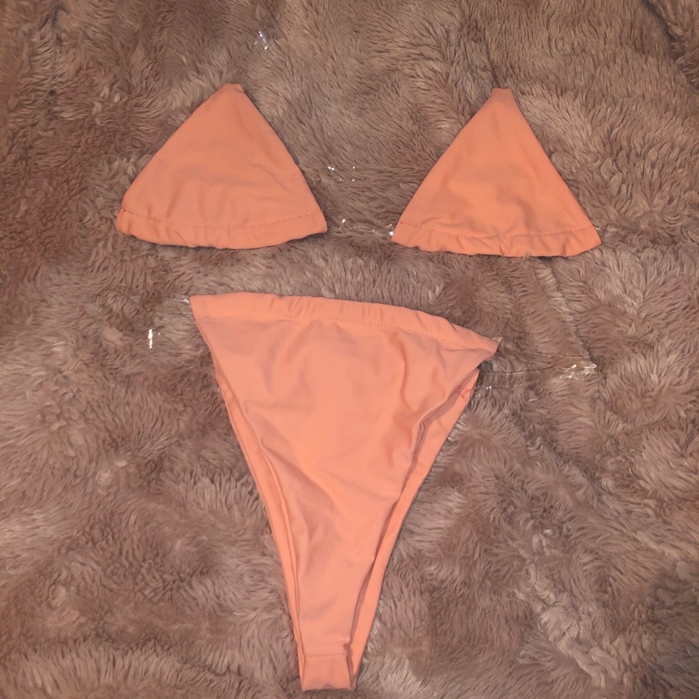 Clear strap bikini